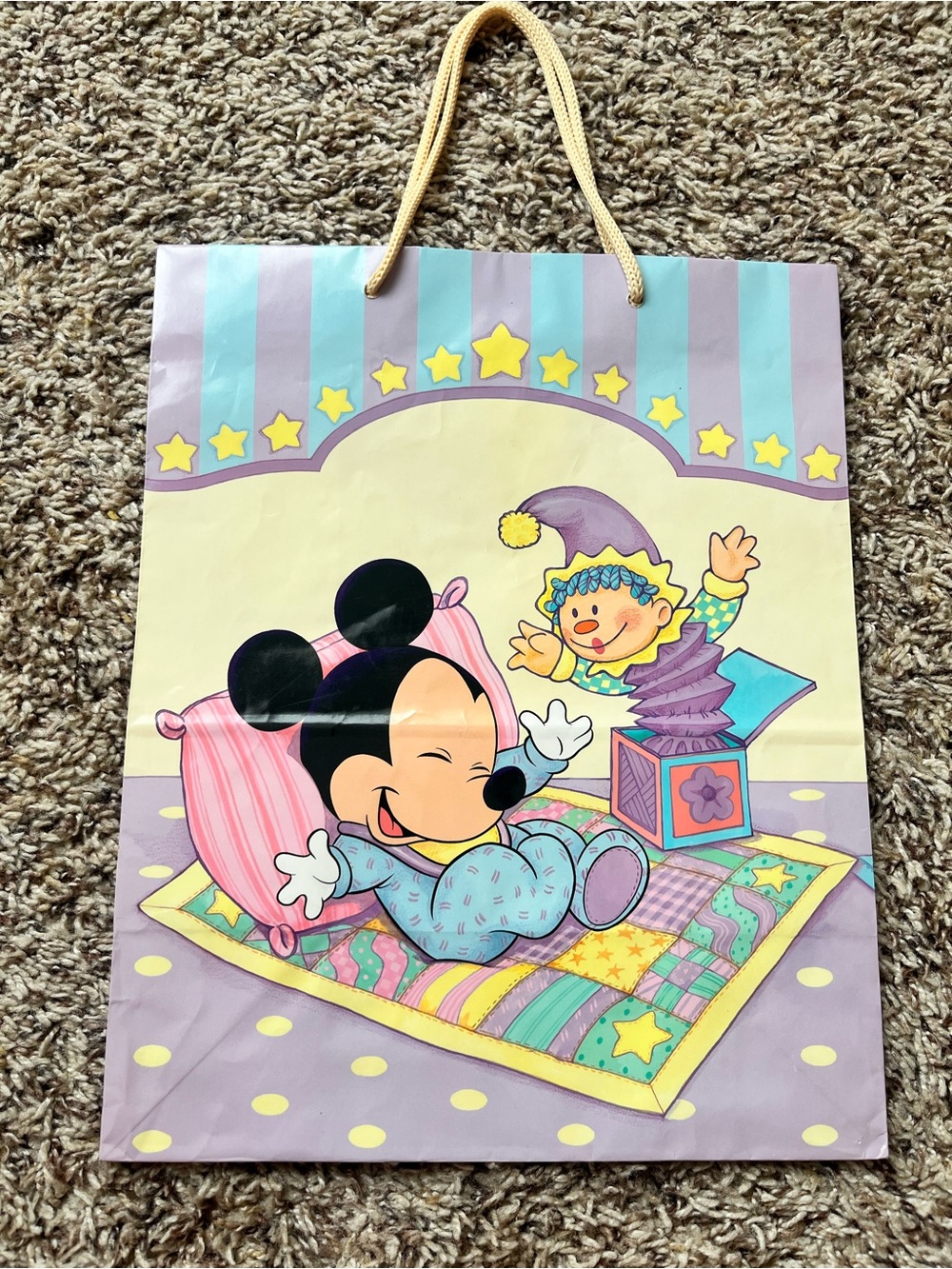 Vintage Y2K Disney Baby Minnie and Mickey Gift Bag